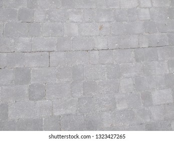 Gray cobblestone floor