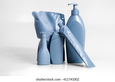gray colored bottle with a white background