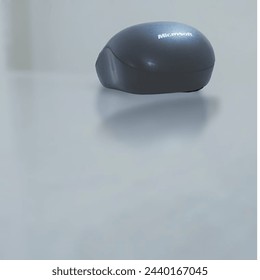 A gray colored mouse by Microsoft very comfortable in use 