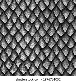 Gray Dragon Scales Texture Pattern