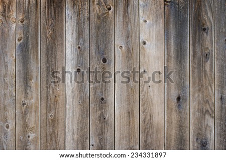 Gray finished weathered fence boards with knots  for use as a texture