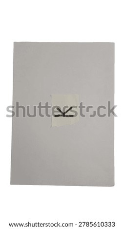 A gray folder with a small arrow icon on the cover, standing upright against a plain background.