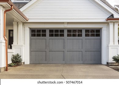 Gray Garage Door That Is Closed