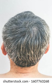 Gray Hair Problems In Men. Hair Dye Product Concept.