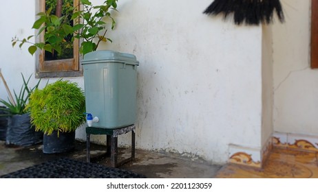 Gray Hand Washing Water Bowl In Front Of The House