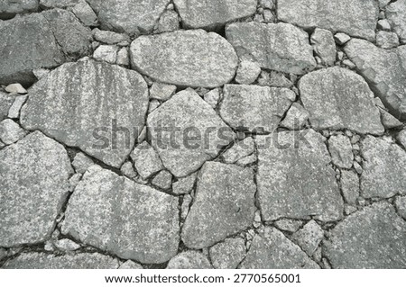 Gray Irregular Stone Wall Texture Background