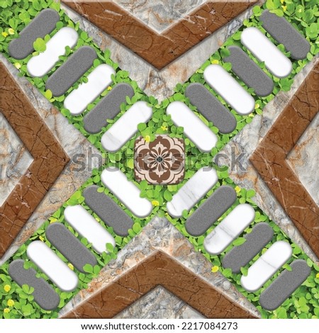 gray marble grass and stone texture background floor tile
