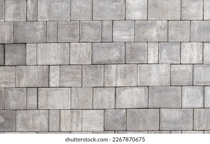 Gray paving stones texture. Paving surface road. Texture made of big gray cement bricks. - Powered by Shutterstock