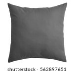 Gray pillow isolated on white background. Include clipping path