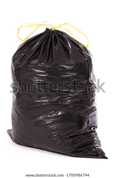 Gray Plastic Garbage Bag On White Stock Photo (Edit Now) 1700986744