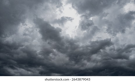 Gray rain clouds are coming. storm clouds.