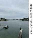 Gray, rainy day on the Puget Sound in Seattle, Washington