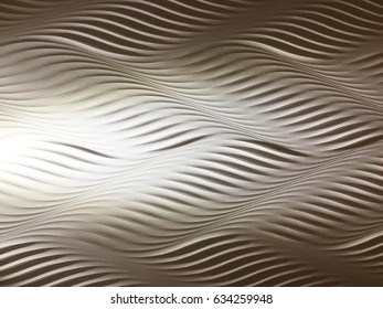 Gray seamless texture. Interior wall decoration.  white background of abstract waves.