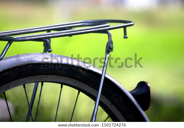 Gray Seat Wheels Bicycle Garden Stock Photo Edit Now 1501724276