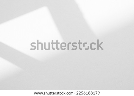 Gray shadow and light blur abstract background on white wall  from window.  Dark grey shadows indoor in room  background, monochrome, shadow overlay effect for backdrop and mockup design