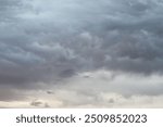 A gray sky with clouds