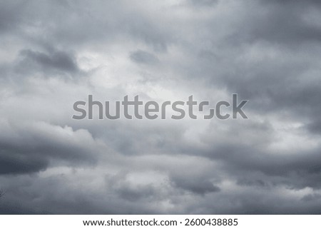 A gray sky with clouds