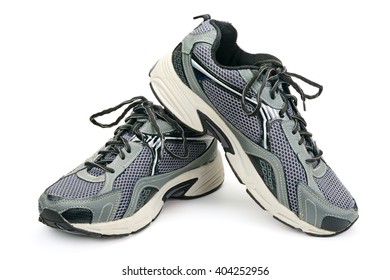 Gray Sneaker Isolated On White Background Stock Photo 404252956 ...