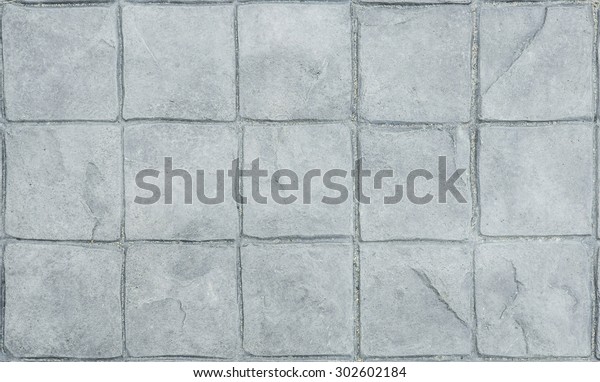 Gray Stamped Concrete Flooring Texture Natural Stock Photo