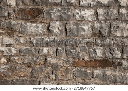 Gray stone brick wall texture background