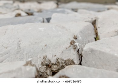 Gray stone laid lined texture and backgruond - Shutterstock ID 669816496
