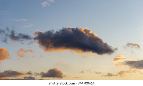 Gray storm clouds, Sunset Sky Background, Colorful sky in twilight time background, Thunderclouds in the evening