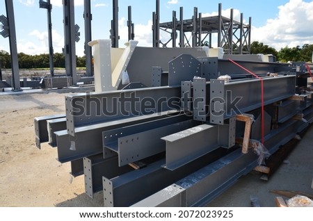 Gray Structural steel erection and joints