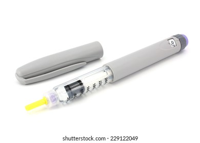 Gray Syringe Pen Longacting Insulin Night Stock Photo 229122049 ...