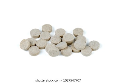 Gray Tablets Isolated On White Background Stock Photo 1027547707 ...