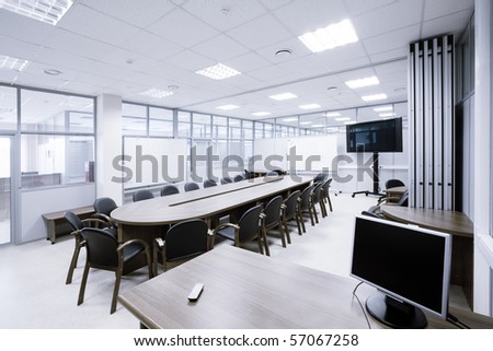 gray tonned meeting room