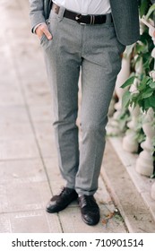 Gray Trousers On The Man