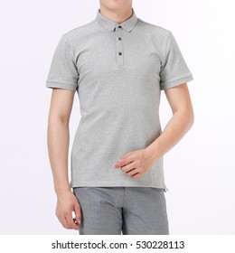 light grey polo t shirt