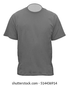 Gray Tshirt On White Background