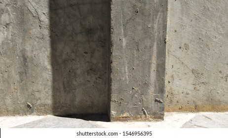 gray wall cement with shadow