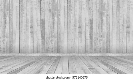 Gray Wall And Floor Wood Background