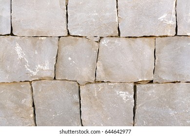 Gray wall with masonry, background, texture