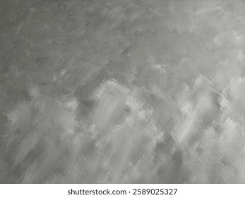Gray wall texture with an abstract painted effect. The surface features random brush strokes, creating an industrial and artistic look. Perfect for backgrounds in graphic design, presentations, etc