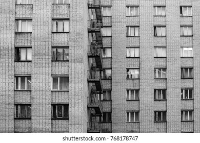 Gray wall with windows