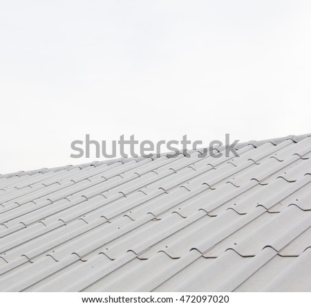 gray wave roof with white sky