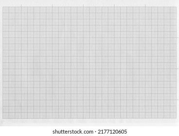 Gray-lined Graph Grid Scale Paper. Scanned Perfectly Square To Image Dimension In High Magnification.