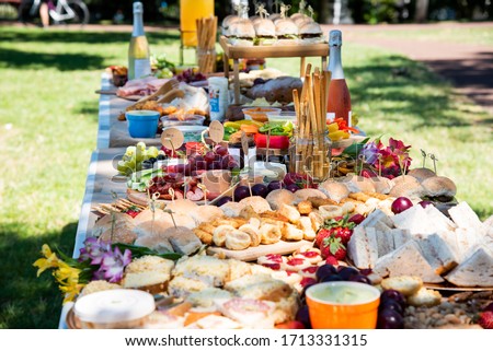 Grazing table in the park