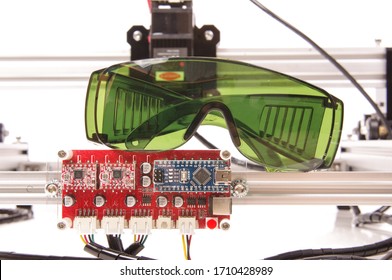 GRBL Controller And Laser Protection Glasses For UV Laser Engraver