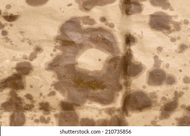 Greasy And Grundy Brown Paper Bag Background Shot Close Up