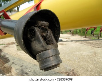 Greasy PTO Shaft Of A Grain Auger