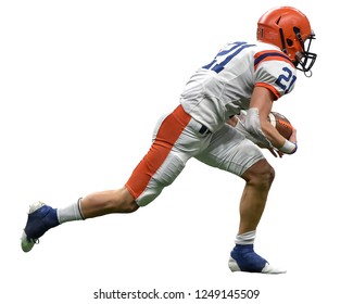 Great action shots of high school football player making amazing plays during a football game