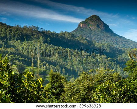 Great Adam's Peak in Sri Lanka early in the morning