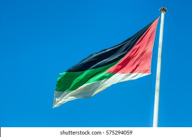 Great Arab Revolt Flag In Aqaba, Jordan