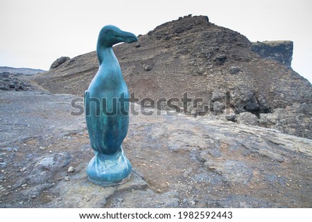 Great Auk Sculpture at Valahnúkamöl, Iceland
