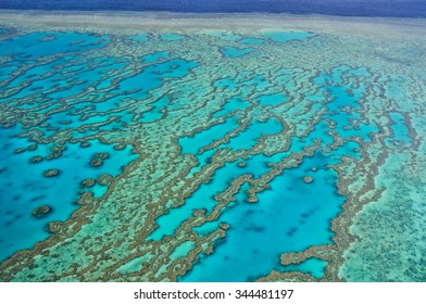 Great Barrier Reef - Aerial View - Whitsundays, Queensland, Australia