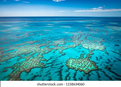 Great barrier reef from air - Shutterstock ID 1158634060